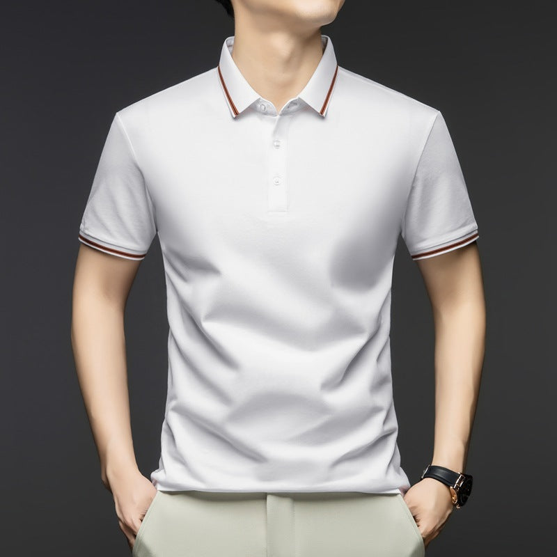 Business-Style Breathable Mens Short-Sleeve T-Shirt