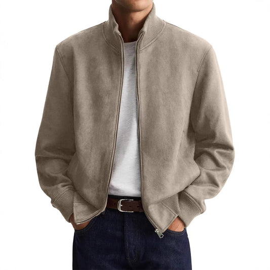 Sleek Solid-color High-end Edgy-cool Casual Long-sleeve Trendy Jacket