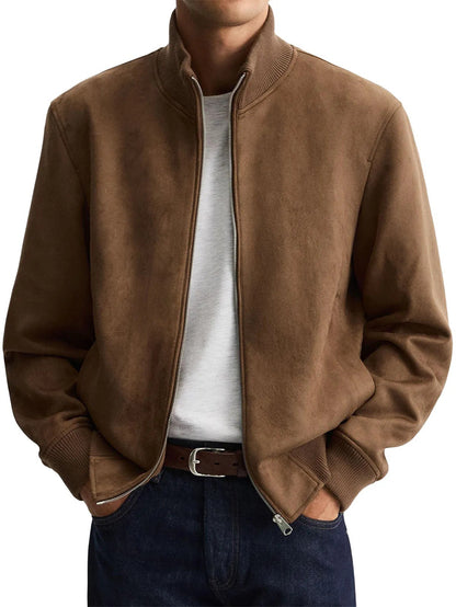 Sleek Solid-color High-end Edgy-cool Casual Long-sleeve Trendy Jacket