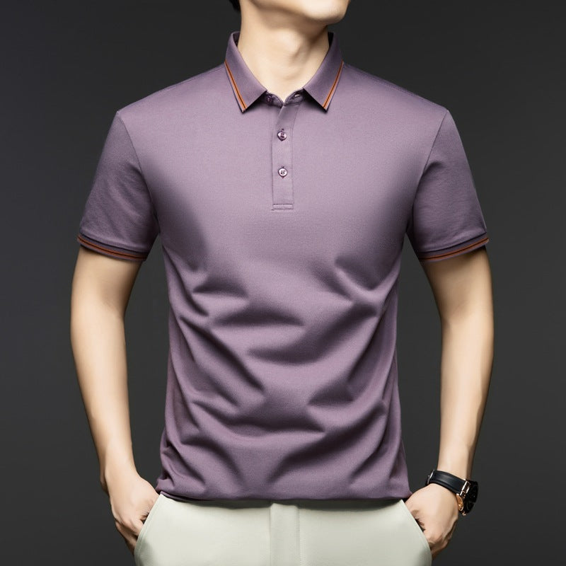 Business-Style Breathable Mens Short-Sleeve T-Shirt