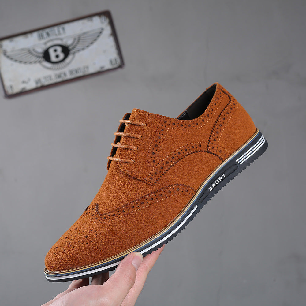 Men's Brogue Suede Casual Shoes