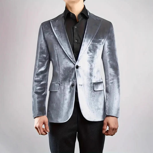 Mens Korean-style Slim-fit Casual Loose-fitting Coat