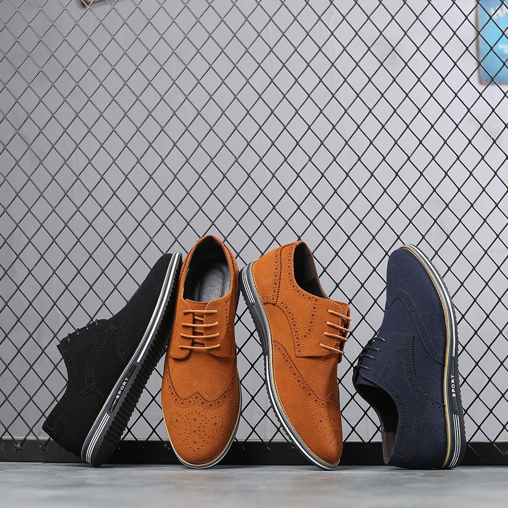 Men's Brogue Suede Casual Shoes