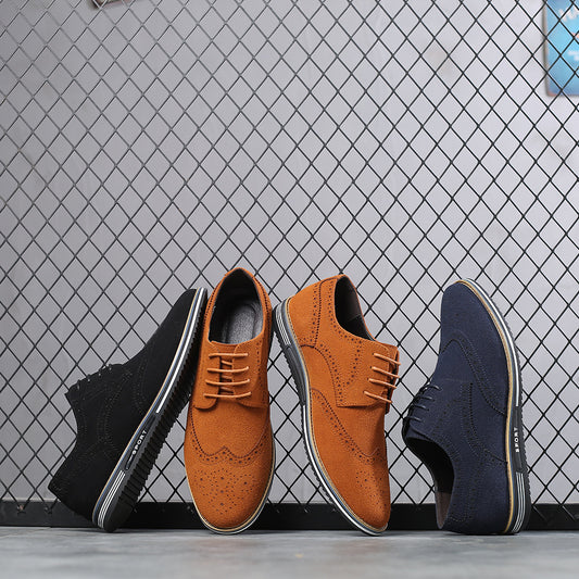Men's Brogue Suede Casual Shoes