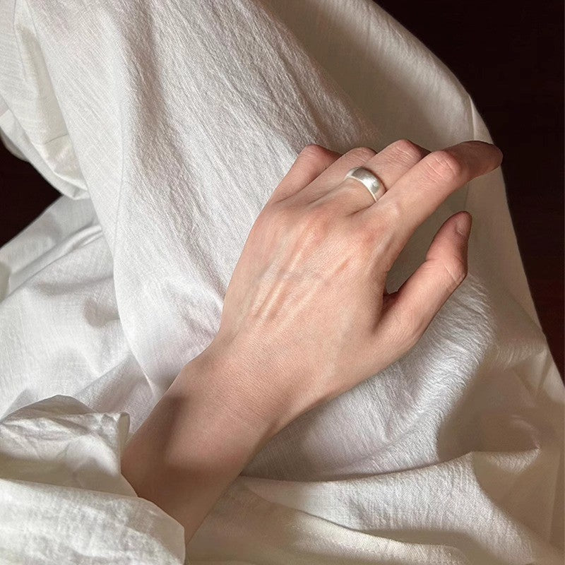 S925 Sterling Silver Geometric Open Ring for Women