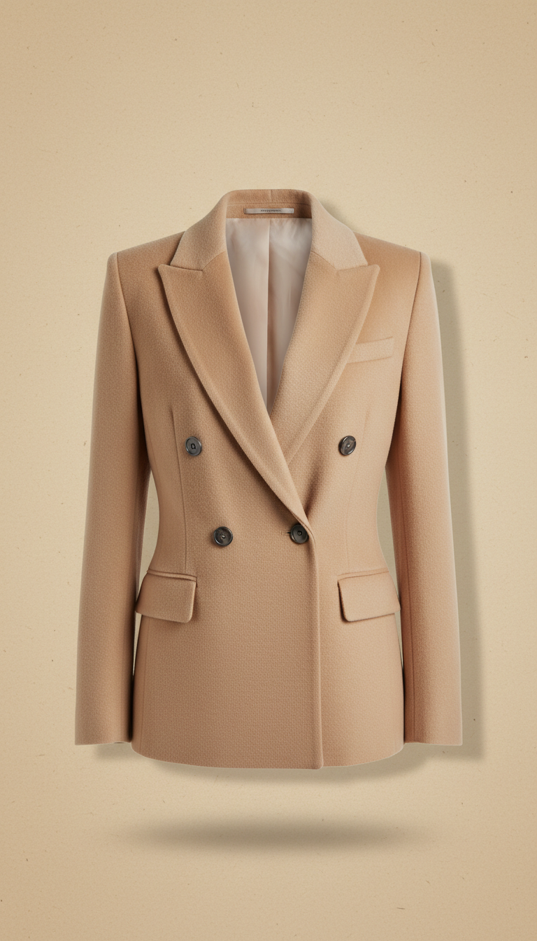 Double-Breasted Cashmere Blazer
