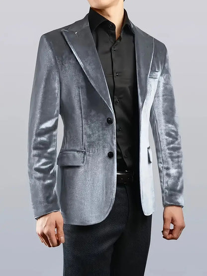 Mens Korean-style Slim-fit Casual Loose-fitting Coat