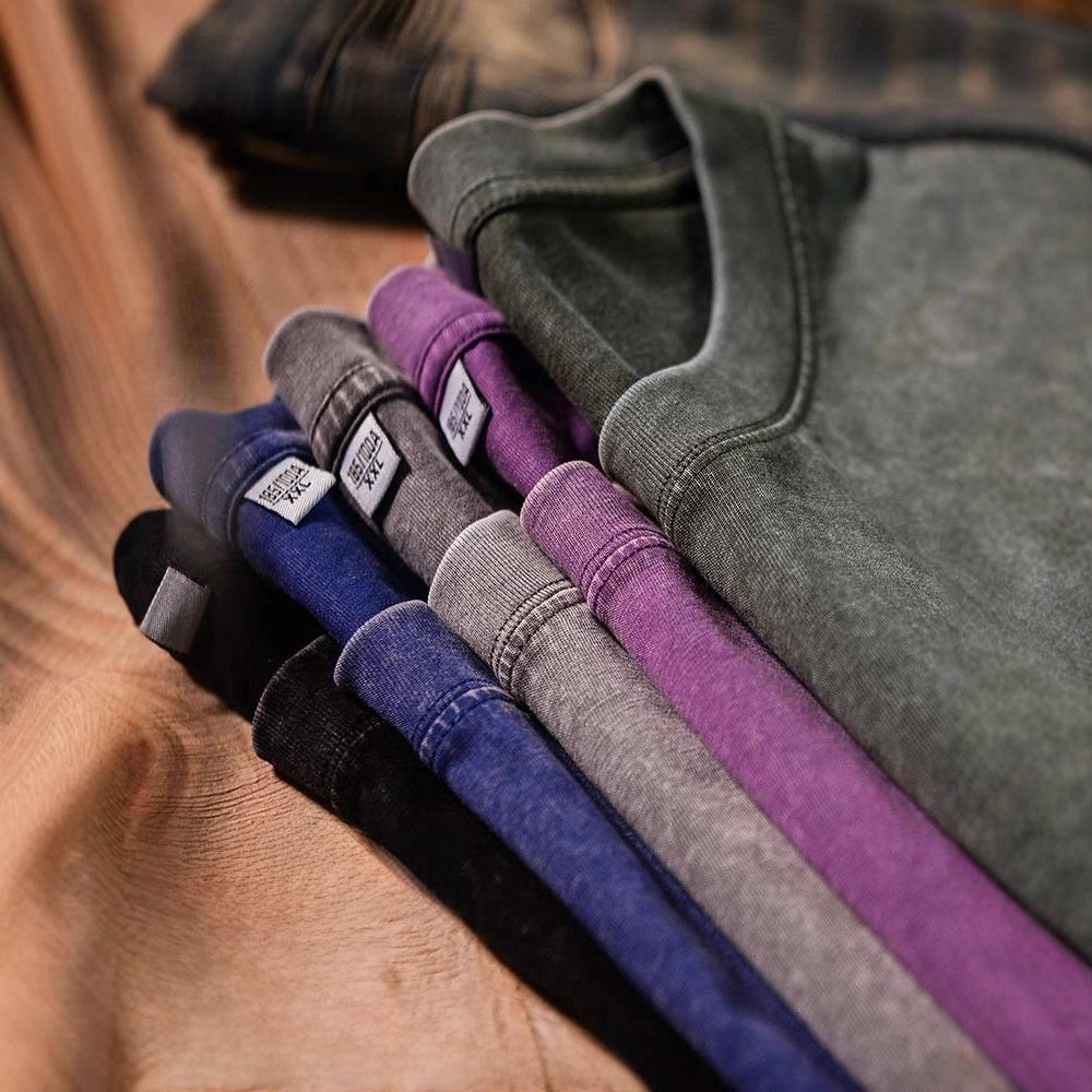 Tie-dye loose short-sleeved top for men