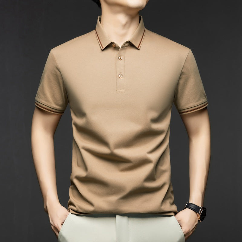 Business-Style Breathable Mens Short-Sleeve T-Shirt