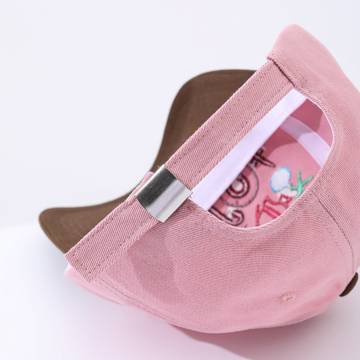 Multi-color Multi-letter Embroidery Adjustable Casual And Cute Soft-top Baseball Cap Suitable For Travel, Outdoor Activities And Daily Use