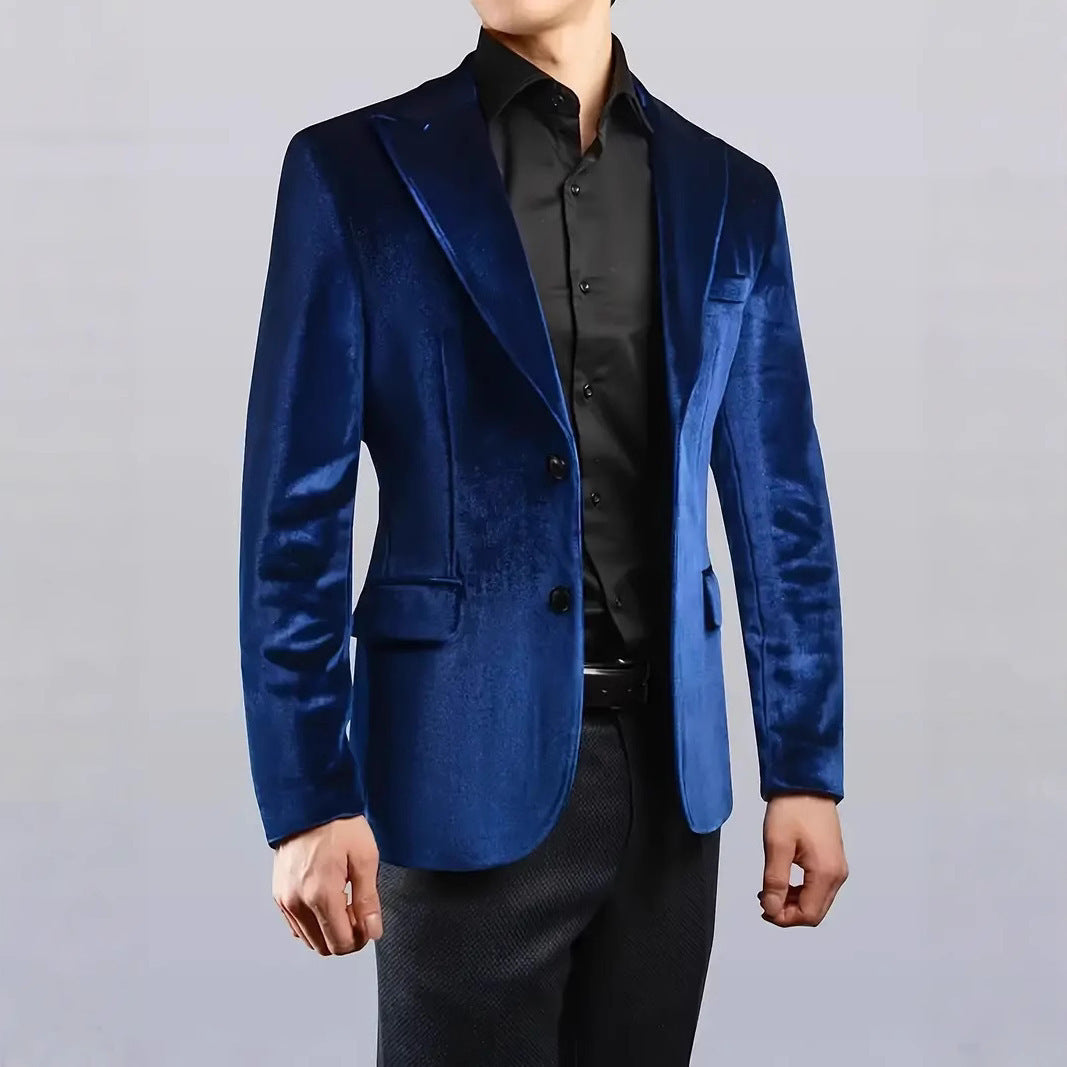 Mens Korean-style Slim-fit Casual Loose-fitting Coat