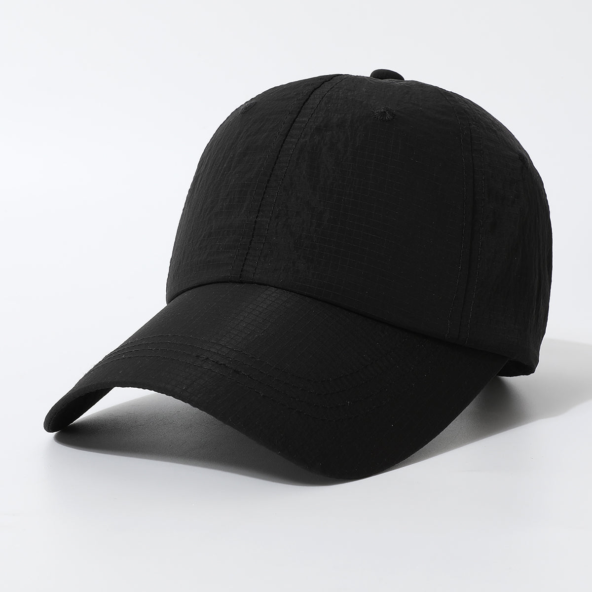 Solid-color Light Board Grid Quick-dry Lightweight Wide-brimmed Sun Protection Stylish Versatile Baseball Cap For Daily Casual Wear, Outdoor Activities, Sports, Running