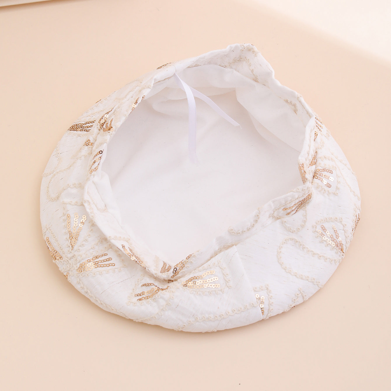 Spring And Summer Women's Bow-shaped Sequin Adjustable Elegant And Bohemian Trend Beanie Hat, Suitable For Daily Shopping, Gatherings And Outdoor Travel.