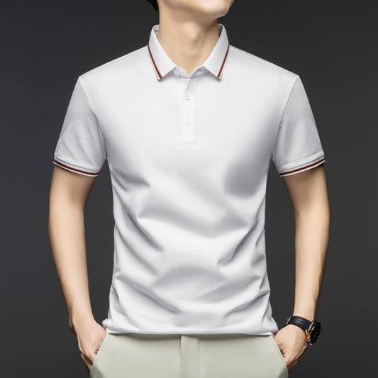 Business-Style Breathable Mens Short-Sleeve T-Shirt