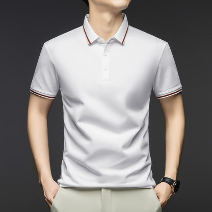 Business-Style Breathable Mens Short-Sleeve T-Shirt
