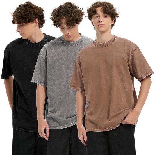 Tie-dye loose short-sleeved top for men