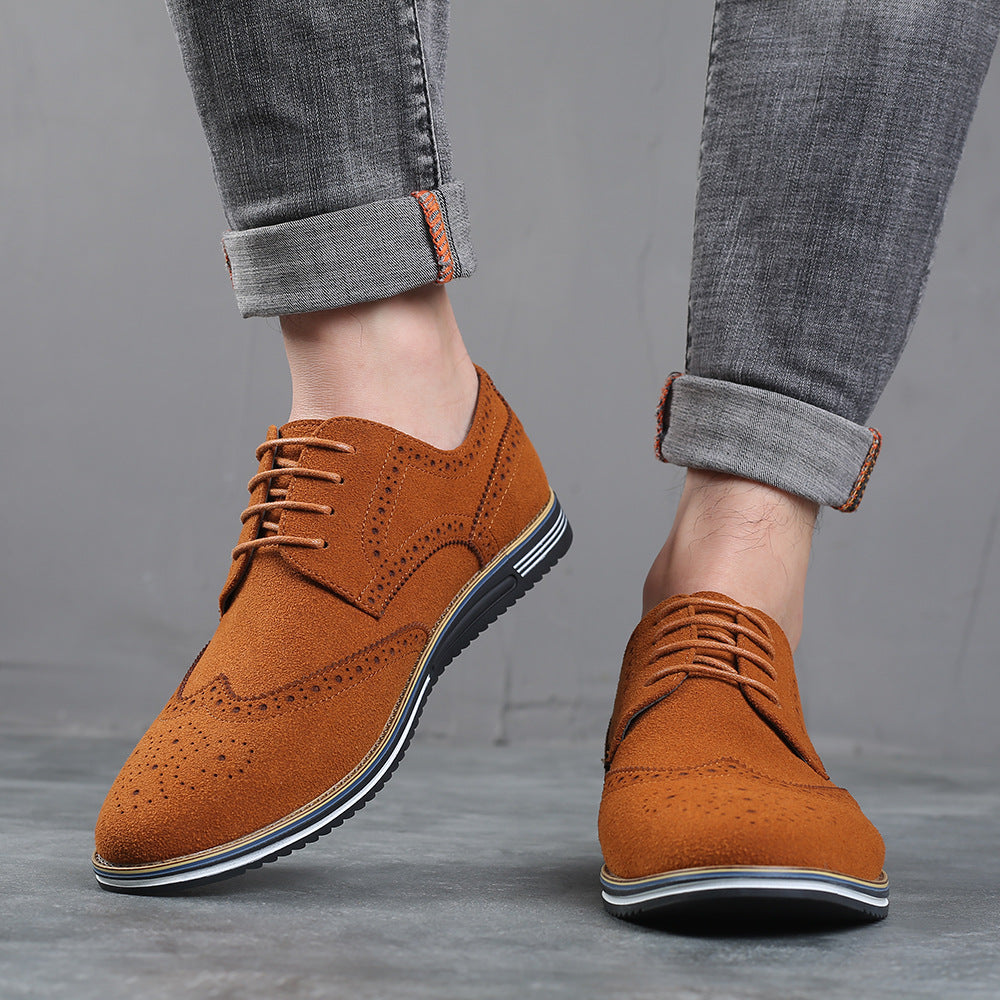 Men's Brogue Suede Casual Shoes