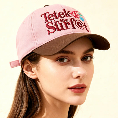 Multi-color Multi-letter Embroidery Adjustable Casual And Cute Soft-top Baseball Cap Suitable For Travel, Outdoor Activities And Daily Use