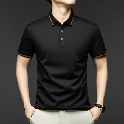 Business-Style Breathable Mens Short-Sleeve T-Shirt