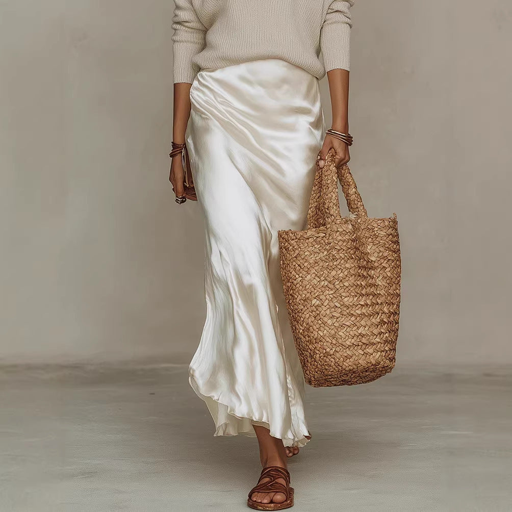 Casual Womens Knit Top and Skirt Set