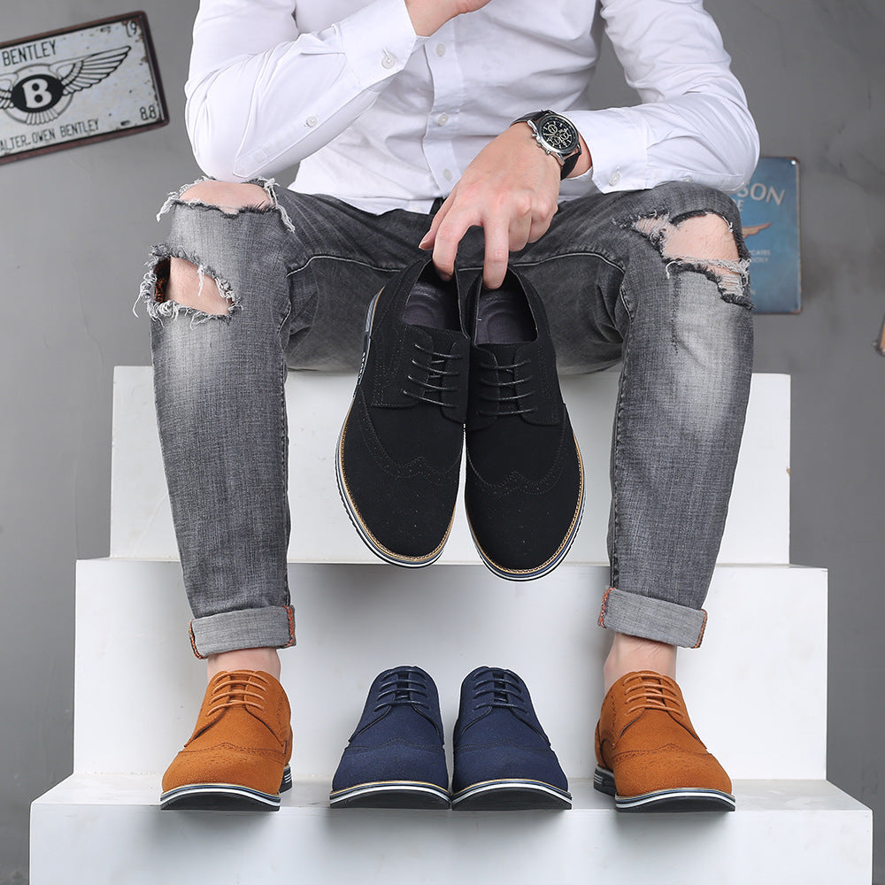 Men's Brogue Suede Casual Shoes